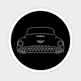 DeSoto Firedome 1954 classic car white outline graphic Magnet